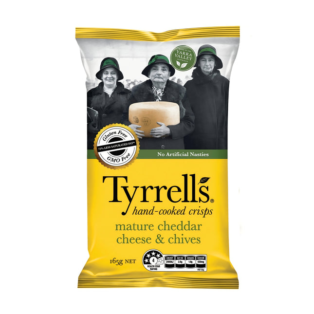 Tyrrells Cheddar & Chives Chips 165G ( BB 06/06/2026 )