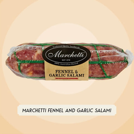 Marchetti Fennel & Garlic Salami 380G (* Refrigerated items are for local pick-up From our Moorabbin Store )