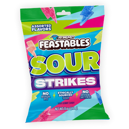 Mr Beast Feastables Sour Strikes 127G ( BB 17/07/2026 )