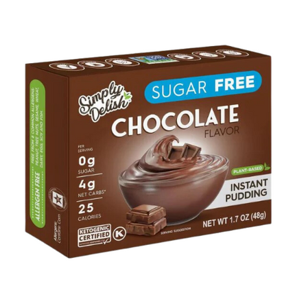 Simply Delish Chocolate Pudding Mix 48G Sugar Free ( BB 03/2027 )