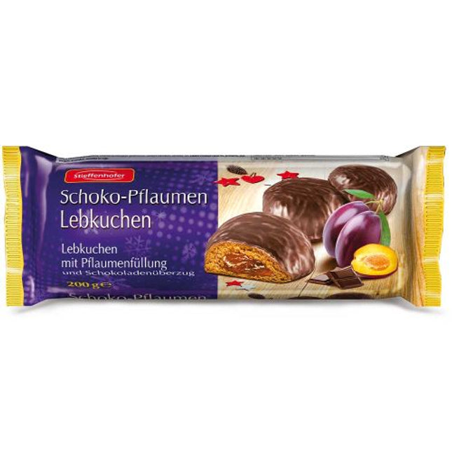 Stieffenhofer Schoko-Pflaumen Lebkuchen Plum Coated in Chocolate 200G ( BB 08/02/2026 )