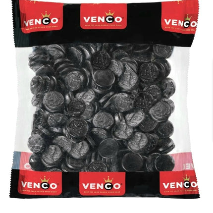 Venco Muntendrop Coins Licorice 1kg ( BB 25/09/2027 ) ☆ Buy 11 get 1 Free ☆