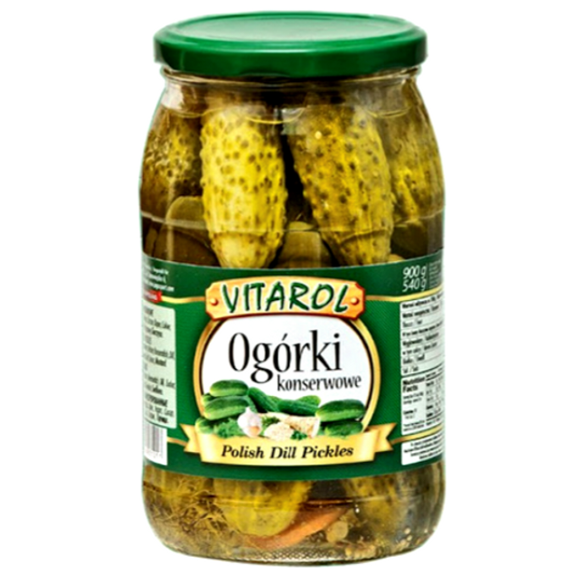 Vitarol Ogorki Polish Dill Pickles Cucumber 900G ( BB 31/08/2027 )