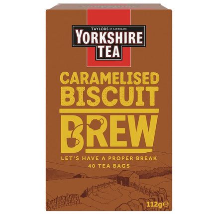 Taylors Yorkshire Caramel Biscuits Brew 40 Tea Bags ( BB 30/07/2026 )