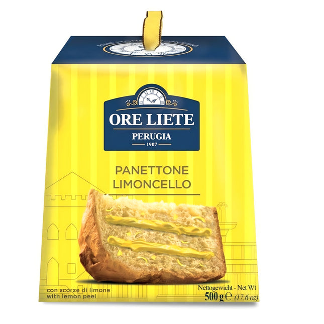 Ore Liete Classic Panettone Limoncello Filled with Lemon Cream 500G ( BB 30/04/2026 )