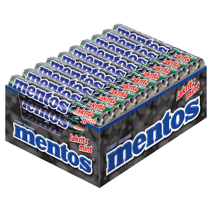 Mentos Licorice Drop Rolls 37.5G Box of 40 Rolls ( BB 30/09/2027 )