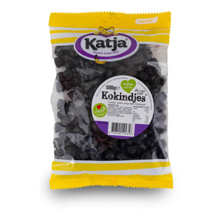 Katja Kokindjes/ Soft Round Buttons Licorice 500G Vegan ( BB 30/08/2026 )