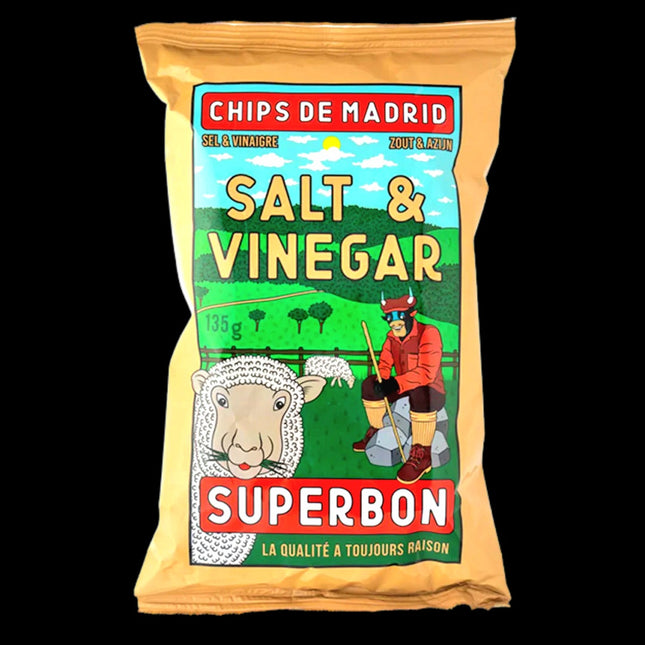 Superbon Chips De Madrid Salt & Vinegar Potato Chips 135G ( BB 31/10/2026 )