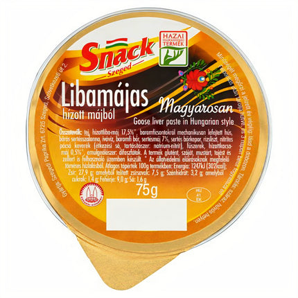 Snack Sezged Goose Liver Pate Hungarian Style 75G ( BBD 31/12/2029 )