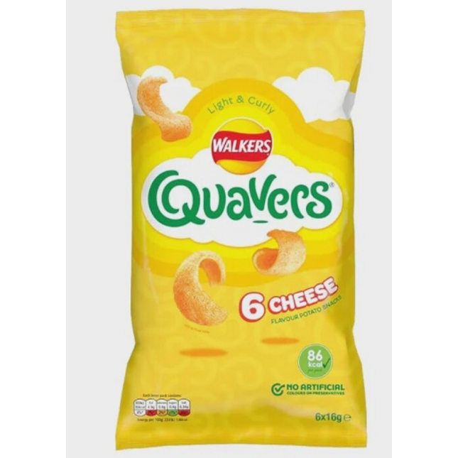Walkers Quavers Crisps 6 Packs Multipacks ( BB 20/06/2026 )