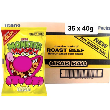 Monster Munch Roast Beef Grab Bag 40G ( BB 31/01/2026 )