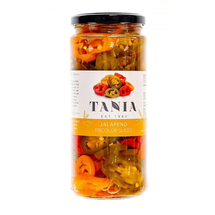 Tania Tricolor Sliced Jalapeno 420G ( BB 16/04/2028 )
