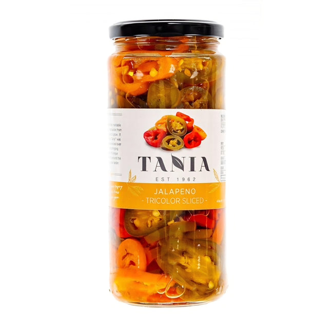 Tania Tricolor Sliced Jalapeno 420G ( BB 16/04/2028 )