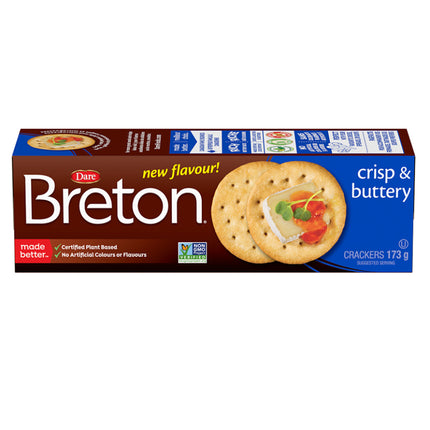Dare Breton Crisp & Buttery Crackers 173G ( BB 02/12/2025 )