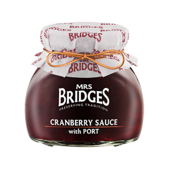 Mrs Bridges Cranberry Sauce with Port 340G ( BB 11/2028 )