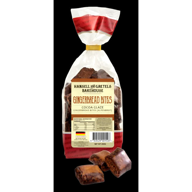 Hansell & Gretels Bakehouse Gingerbread Bites with Cocoa Glaze 200G ( BB 30/06/2027 )