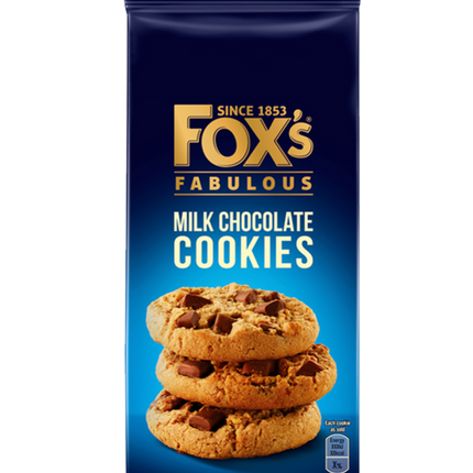 Fox's Fabulous Milk Chocolate Cookies 180G ( BB 28/03/2026 )