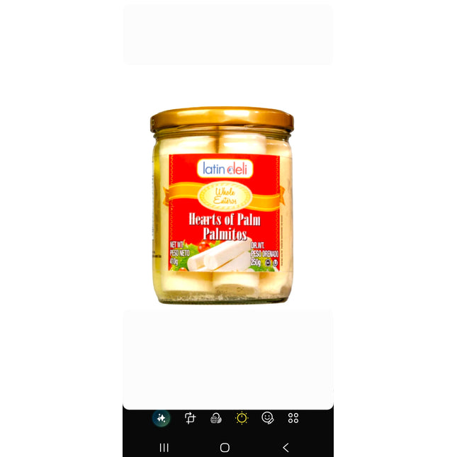 Latin Deli Hearts of Palm in Glass Jar 410G ( BB 31/12/2026 )