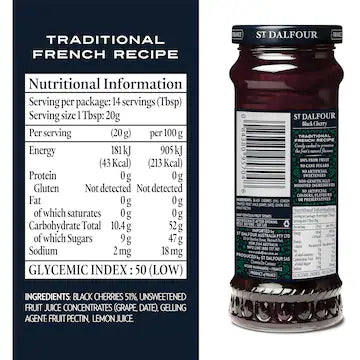 St. Dalfour Black Cherry Jam 284G ( BB 12/12/2027 )