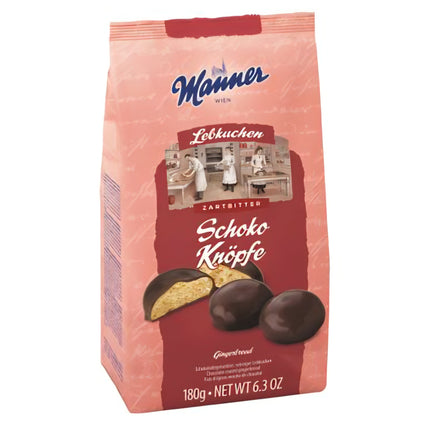 Manner Lebkuchen Chocolate Coated Gingerbread 180G ( BB 26/06/2026 )