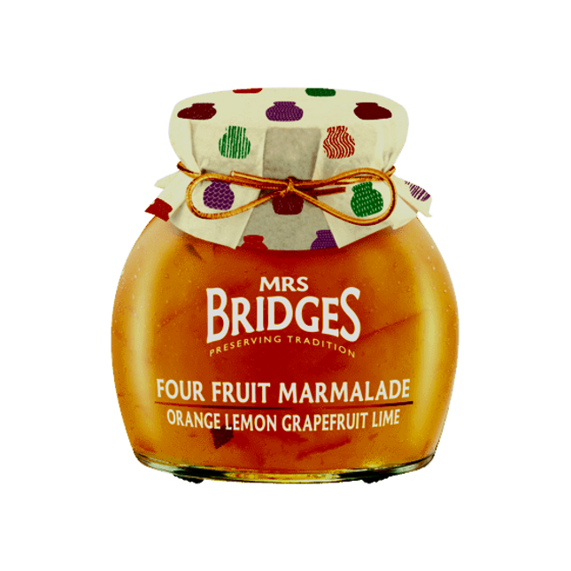 Mrs Bridges Four Fruit Marmalade with Orange Lemon Grapefruit Lime 340G ( BB 39/04/2027 )
