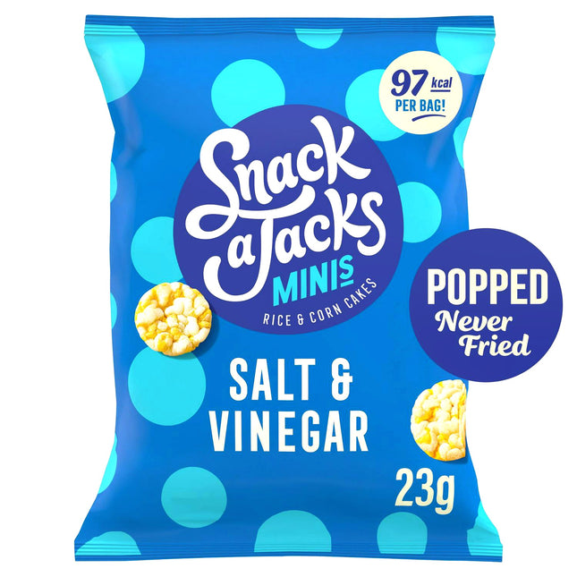 Snack A Jacks Zingy Salt & Vinegar Rice Corn Cakes Crisps 23G ( BB 02/01/2027 )