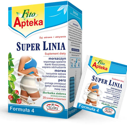 Malwa Fito Apteka Super Linia Slim Formula 4 20 Tea Bags ( BB 30/01/2028 )
