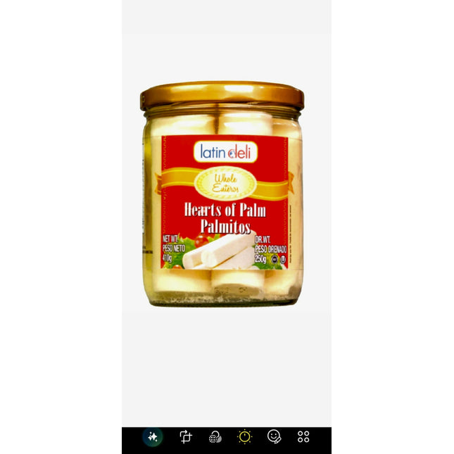 Latin Deli Hearts of Palm in Glass Jar 410G ( BB 31/12/2026 )