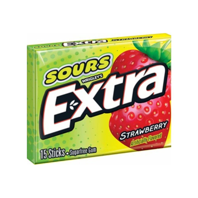Wrigley's Extra Sour Strawberry Flavour Chewing Gum ( BB 07/12/2026 )