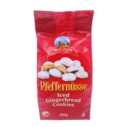 Heidis Pfeffernusse Iced Gingerbread Cookies 200G ( BB 29/07/2026 )