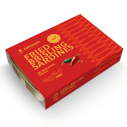 Diplomats Fried Brisling Sardines in Sriracha Sauce 100G ( BB 31/12/2029 )