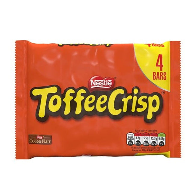 Nestle Toffee Crisp 4 Bars 124G Multipack ( BB 31/08/2026 )