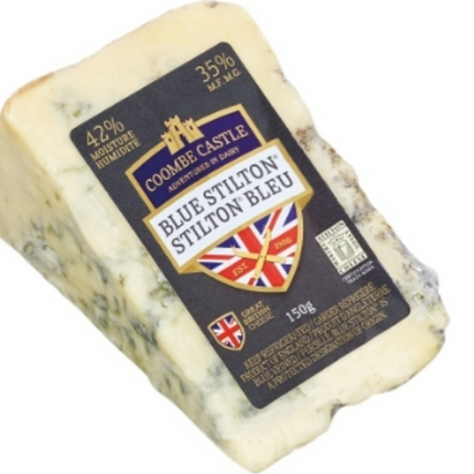 Coombe Castle Blue Stilton Creamy Blue Cheese 150G BB 04/11/2025 ☆ Shipping Not Available for Refrigerated Items )