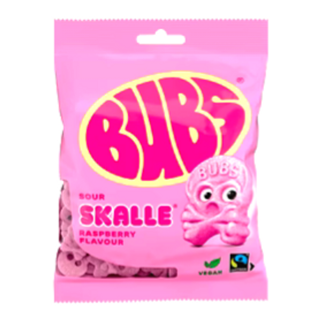 Swedish Bubs Sour Skalle Raspberry Flavour 80G ( BB 01/08/2027 )