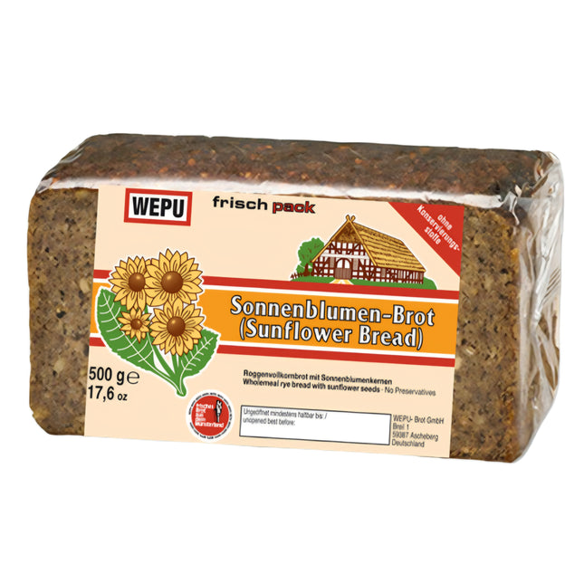 Wepu Sunflower Seeds Wholemeal Rye Bread 500G ( BB 01/10/2026 )