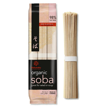 Hakubaku Organic Japanese Buckwheat Soba Noodle 270G ( BB 30/01/2027 )