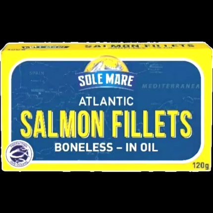 Sole Mare Salmon Fillets in Oil 120G  ( BB 27/04/2027 )
