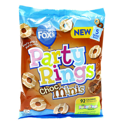 Fox's Party Rings Choc Minis Biscuits MultiPack 5 x 21G ( BB 25/10/2025 )
