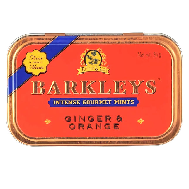 Barkleys Ginger & Orange Mint Tin 50G ( BB 30/09/2027 )