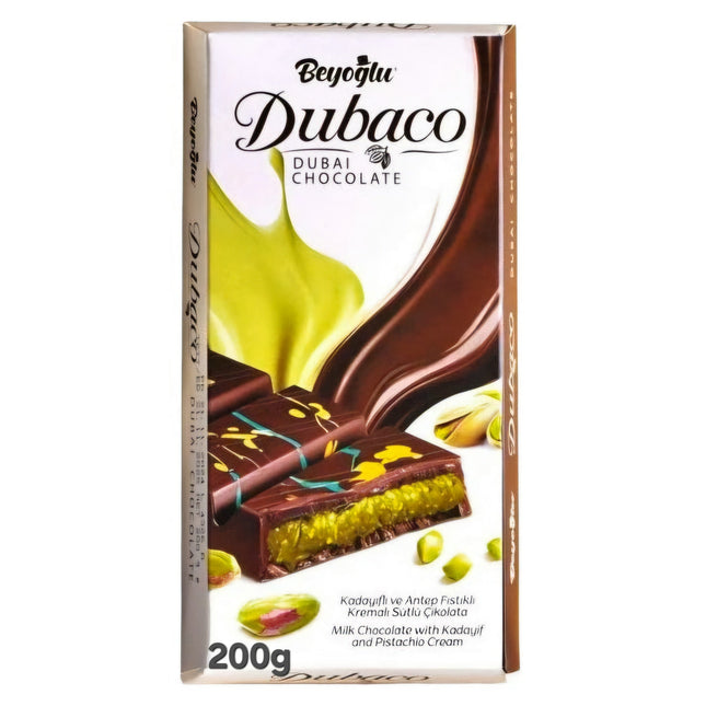 Beyoglu Dubaco Dubai Chocolate with Pistachio Cream 200G x 36  per Carton ( BB 16/10/2026 )