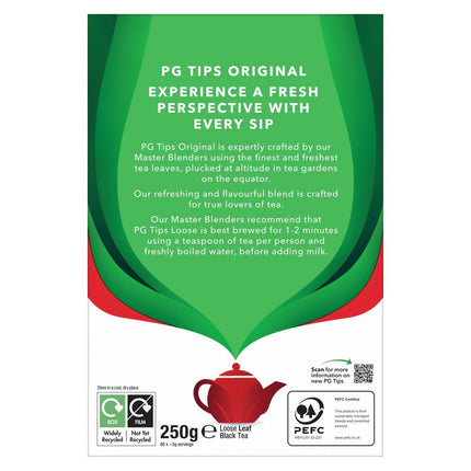 PG Tips Loose Leaf Black Tea 250G ( BB 30/12/2026 )