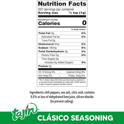 Tajin Mexico Classic Chilli & Lime Seasoning Powder 142G ( BB 30/03/2027 )