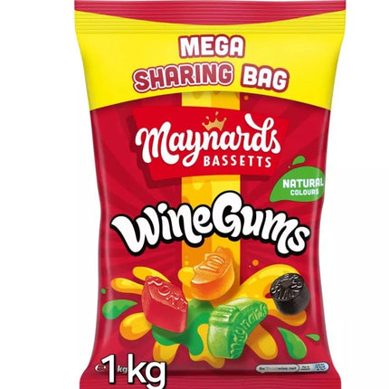 Maynards Bassetts Wine Gums 1KG ( BB 24/04/2025 )