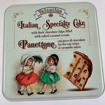 Valentino Panettone Dark Chocolate Chips Filled with Salted Caramel Cream 500G ( BB 30/08/2025 )