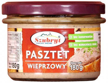 Szubryt Pasztet Wieprza Pork Pate 180g ( BB 16/07/2026 )