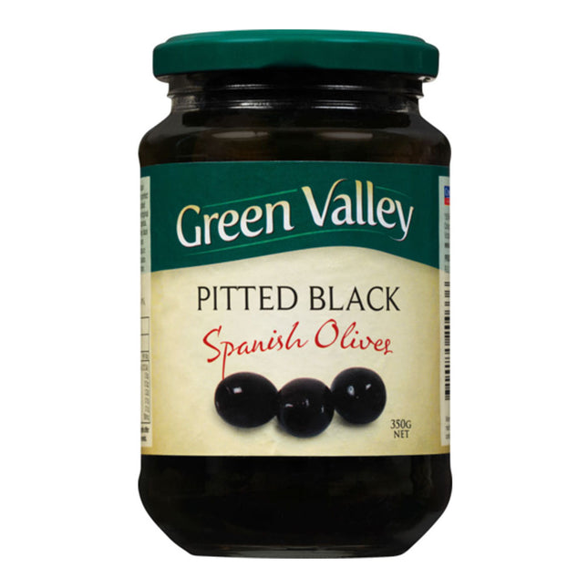 Green Valley Pitted Black Spanish Olive 350G ( BB 12/2026 )