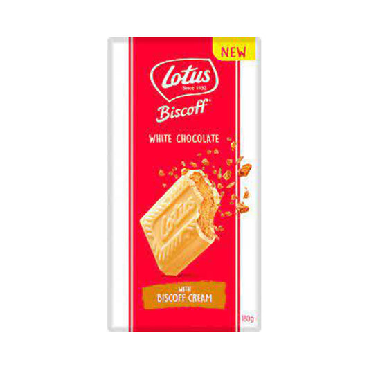 Lotus Biscoff White Chocolate Bar With Biscoff Cream 180G ( BB 20/12/2