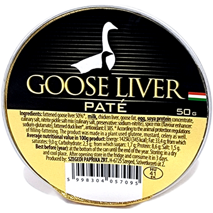 Hizott Libamaj Pastetom Hungarikum Goose Liver Pate 50G ( BB 06/2027 )