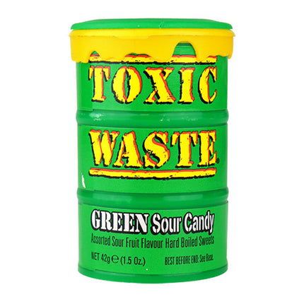 Toxic Waste Green Sour Candy Drums 42G ( BB 03/2025 )
