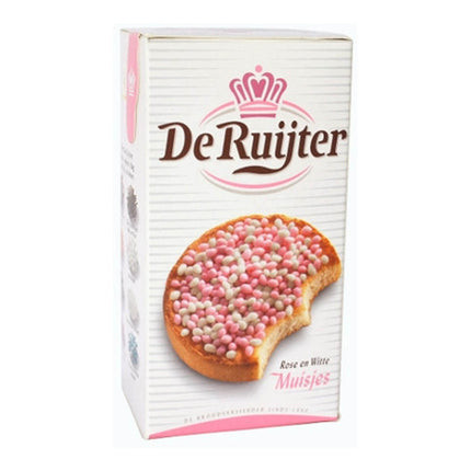 De Ruijter Pink and White Anise Mice Rose & White Muisjes 330G ( BB 08/2024 )